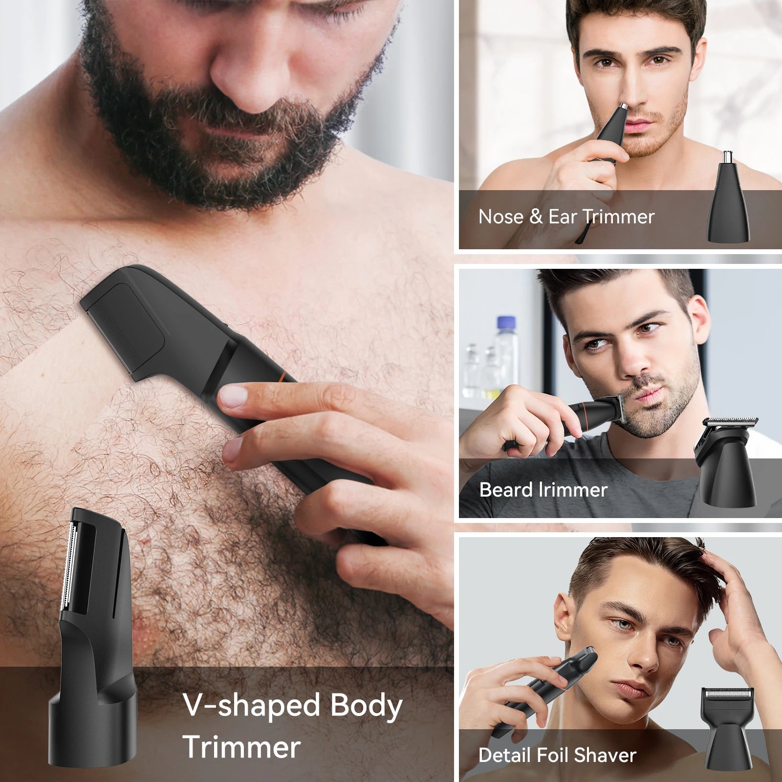 4-in-1 Body Hair Trimmer - Cap Trimmers