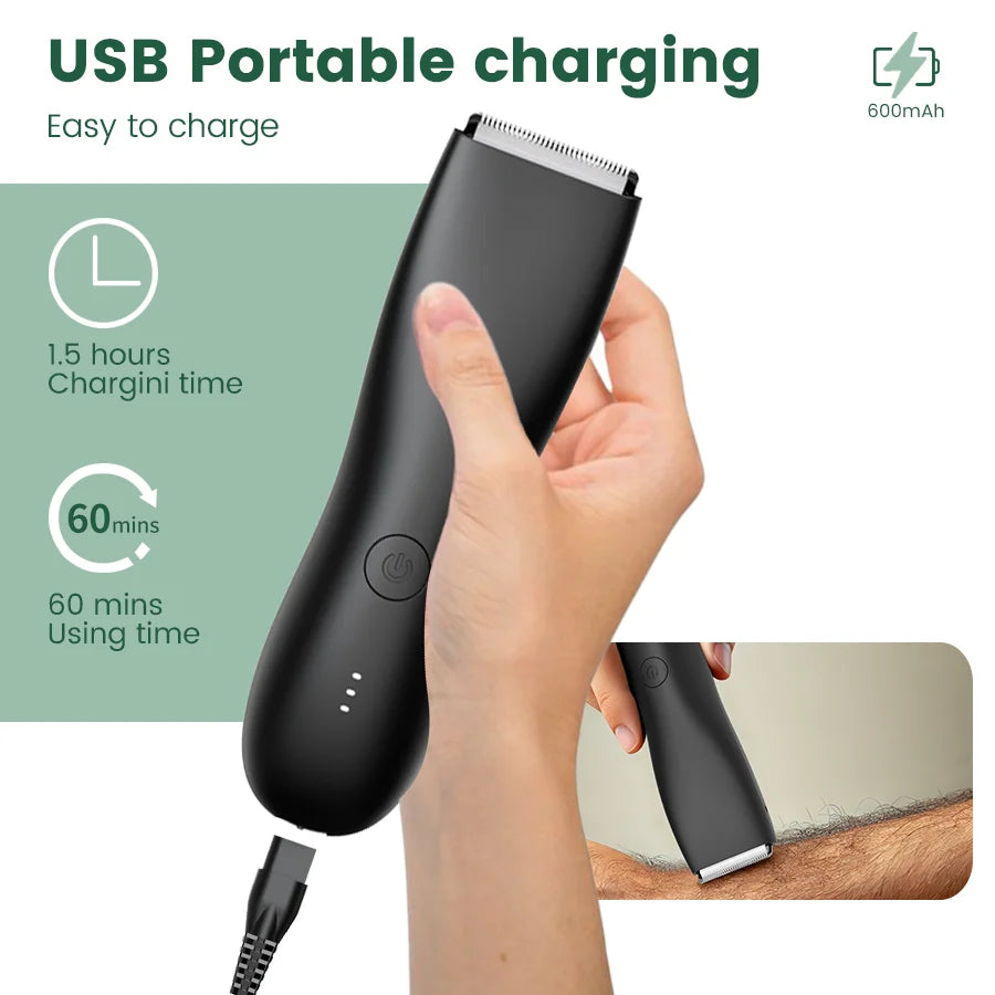 CLIPCLEAN Men’s Electric Body Shaver - Cap Trimmers